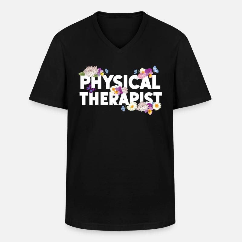 Physical Therapist Therapy - Männer-T-Shirt mit V-Ausschnitt - Schwarz