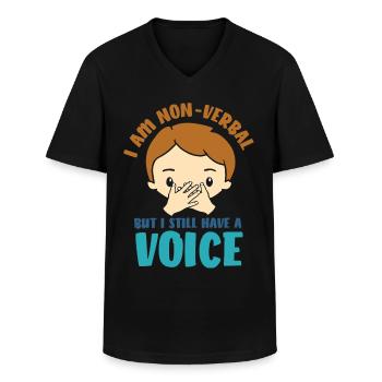 autismus autist asperger syndrom - Männer-T-Shirt mit V-Ausschnitt - Schwarz - Vorne - AI Model Male 178 dark (178cm)