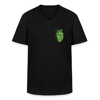 Hopfen Malz I Brauerei Bier Motiv für Braumeister - Männer-T-Shirt mit V-Ausschnitt - Schwarz - Vorne - AI Model Male 178 dark (178cm)