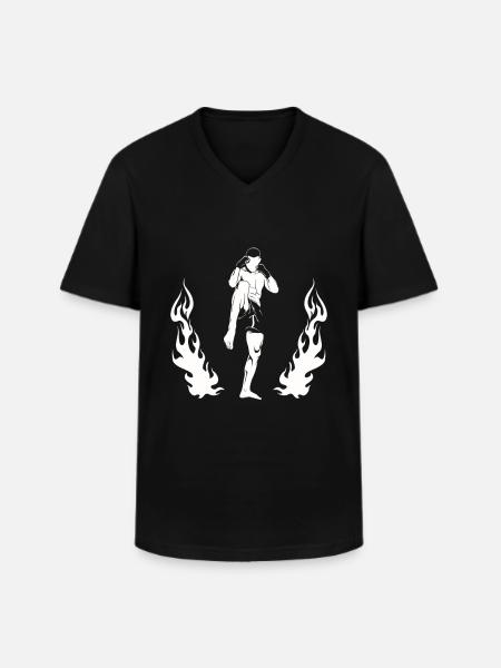 Muay Thai - Men's V-Neck T-Shirt - black