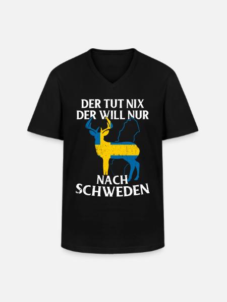 Schweden - Männer-T-Shirt mit V-Ausschnitt - Schwarz