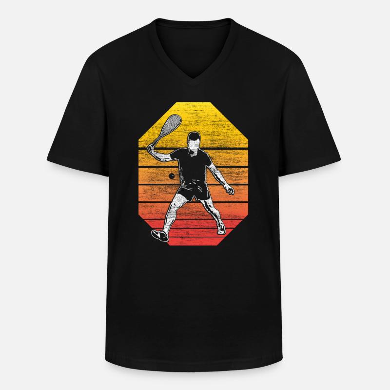 Squash Squash Player Game - Men's V-Neck T-Shirt - black