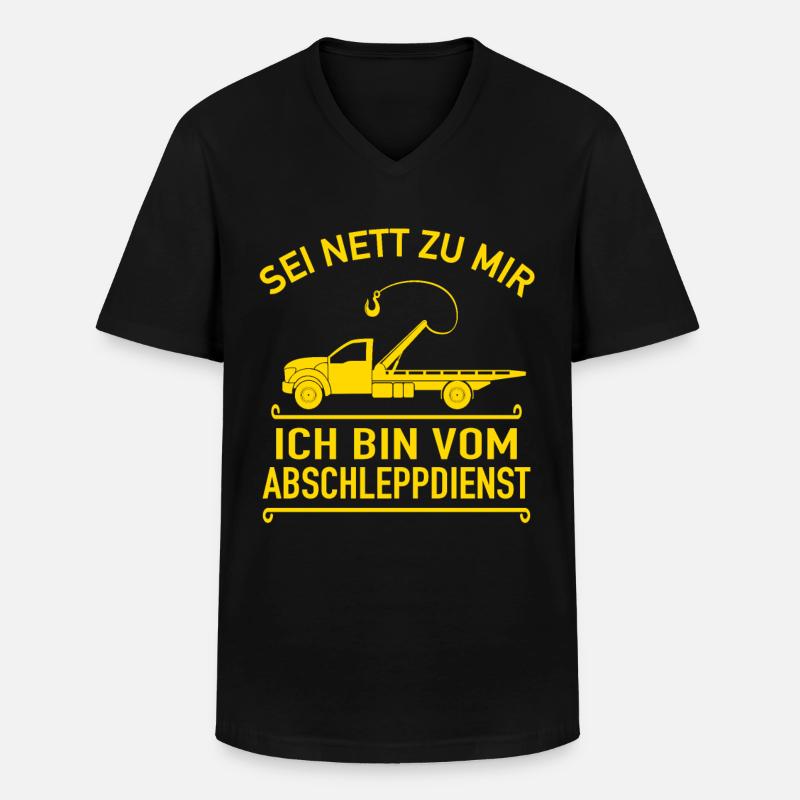 Auto Abschleppdienst Abschleppservice Abschlepper - Männer-T-Shirt mit V-Ausschnitt - Schwarz