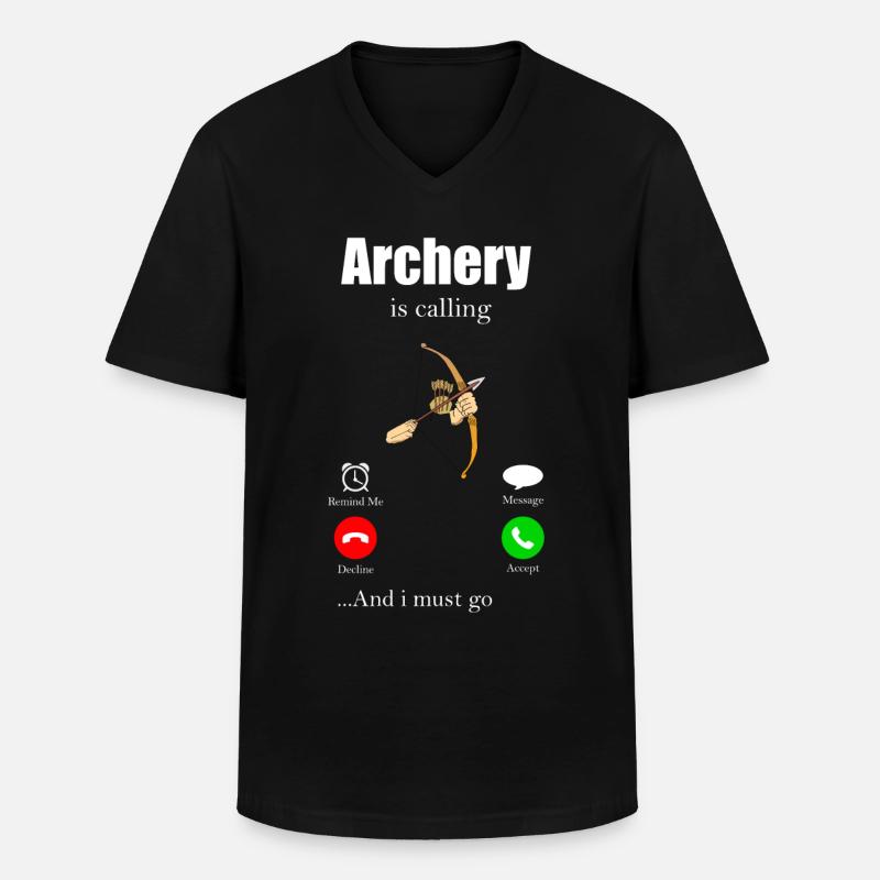 Archery Archer Gift Bow Bow - Men's V-Neck T-Shirt - black