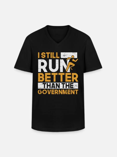 Amputation Rollstuhl - Männer-T-Shirt mit V-Ausschnitt - Schwarz