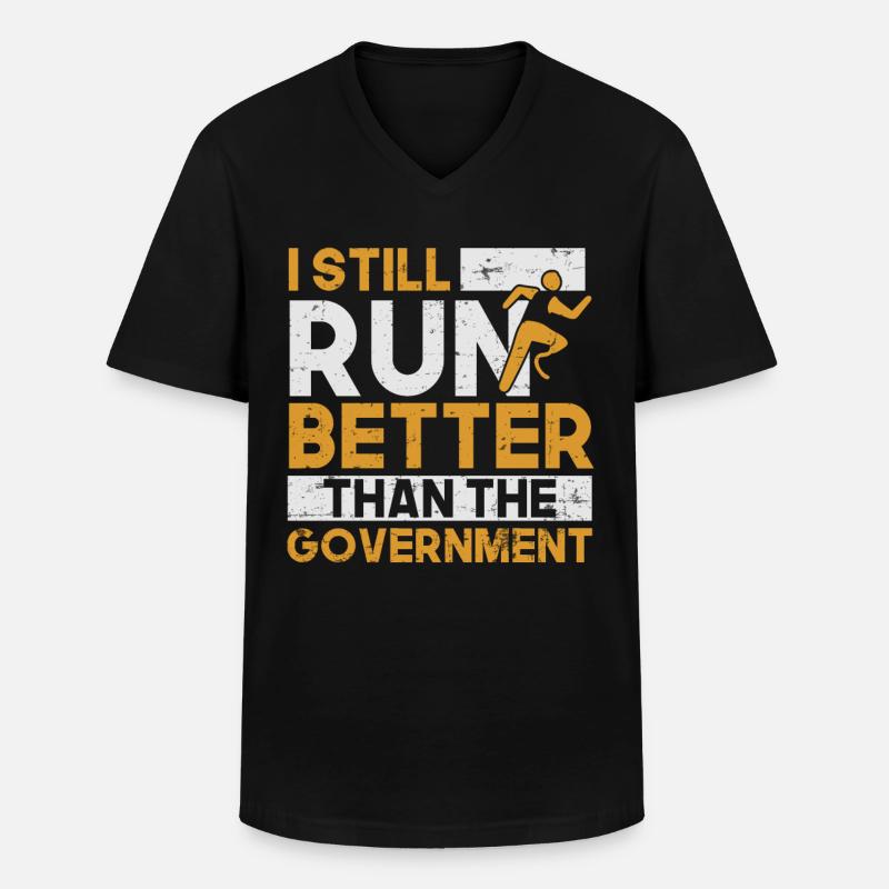 Amputation Rollstuhl - Männer-T-Shirt mit V-Ausschnitt - Schwarz