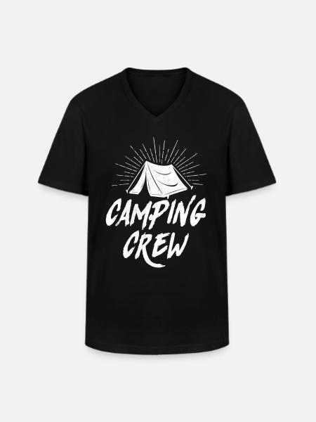 Camping Crew Tent - Men's V-Neck T-Shirt - black