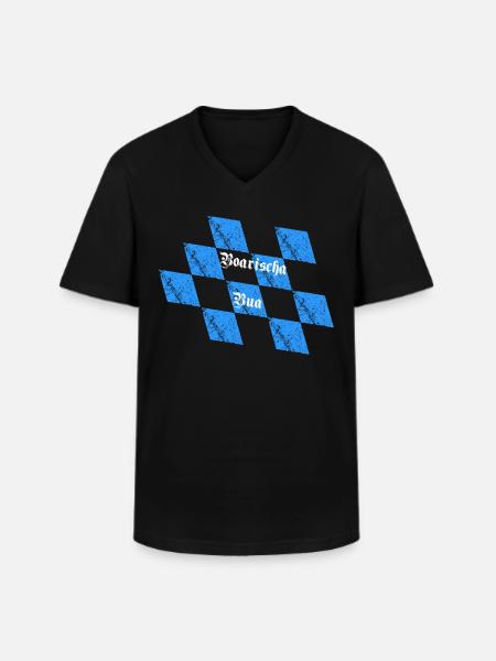 Boarischer Bua - Männer-T-Shirt mit V-Ausschnitt - Schwarz
