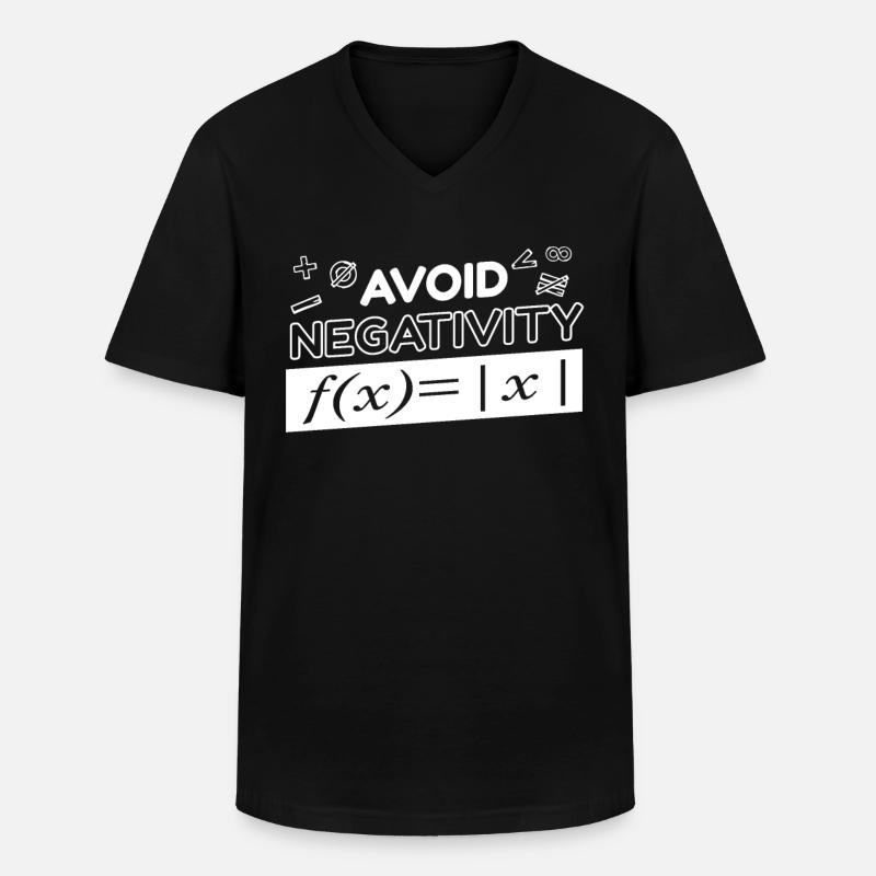 Mathematik Avoid Negativity Math Equation - Männer-T-Shirt mit V-Ausschnitt - Schwarz