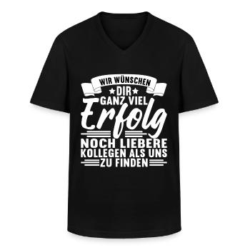 Abschiedsgeschenk Kollegen Jobwechsel - Männer-T-Shirt mit V-Ausschnitt - Schwarz - Vorne - AI Model Male 178 dark (178cm)