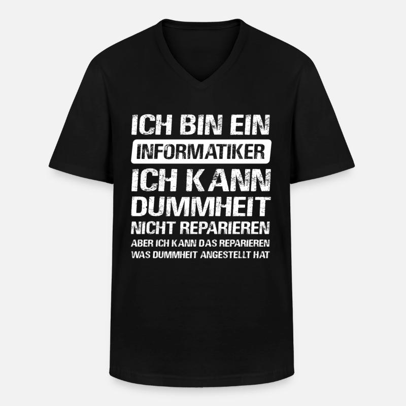 Informatiker Software Programmierer IT-Berater - Männer-T-Shirt mit V-Ausschnitt - Schwarz
