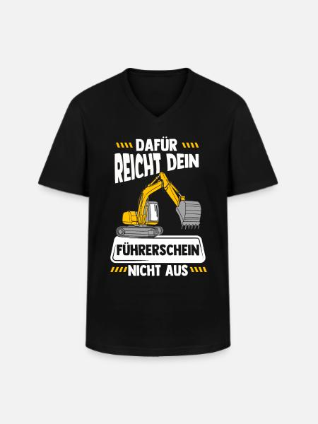 Bagger - Männer-T-Shirt mit V-Ausschnitt - Schwarz
