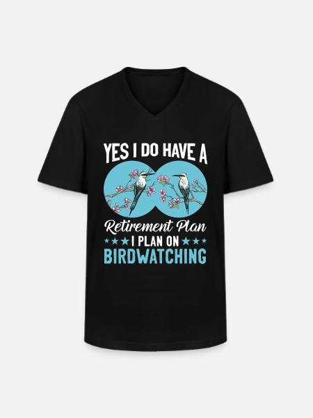 Bird Watching Birding - Men's V-Neck T-Shirt - black