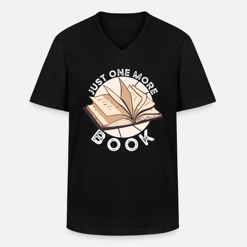 Nur Noch Ein Buch - Männer-T-Shirt mit V-Ausschnitt - Schwarz