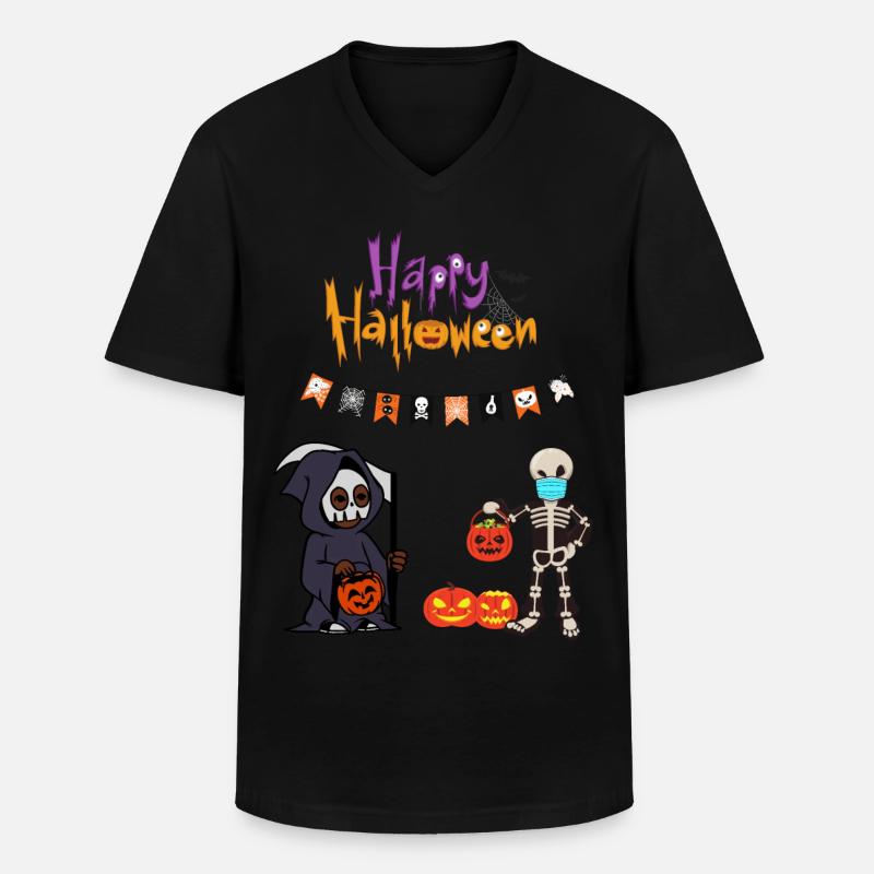 Halloween Kostüm tolle Geschenkidee - Männer-T-Shirt mit V-Ausschnitt - Schwarz