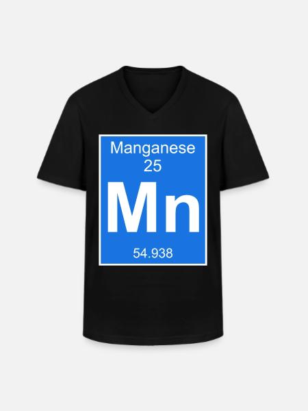 Mangan chemisches Element Periodensystem - Männer-T-Shirt mit V-Ausschnitt - Schwarz