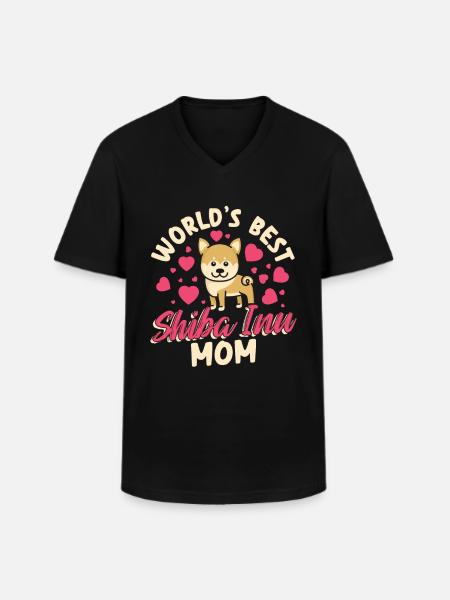 Shiba Inu Hund Verdens bedste Shiba Inu Mor - Klassisk herre T-shirt med V-udskæring - sort