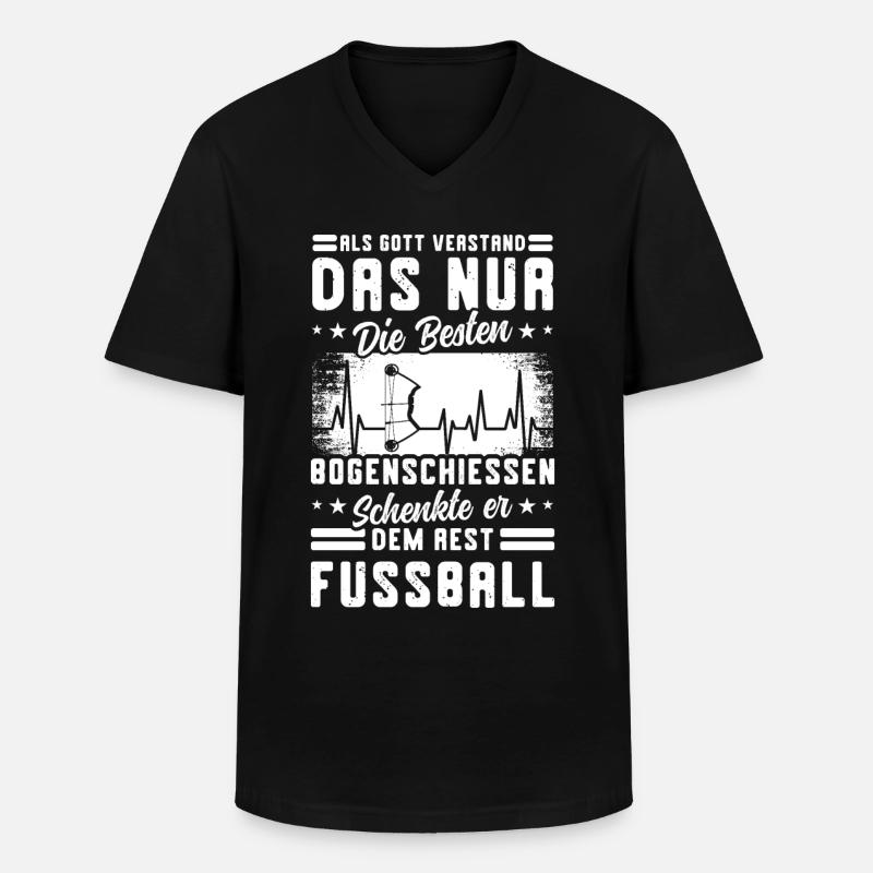 Bogenschießen - Männer-T-Shirt mit V-Ausschnitt - Schwarz