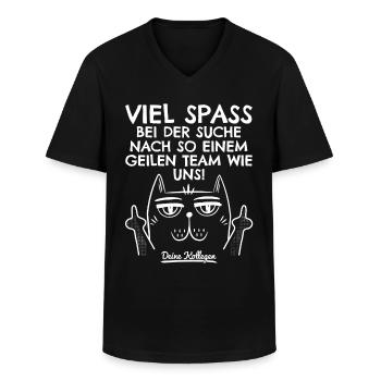 Jobwechsel Neuer Job Abschied Abschiedsgeschenk - Männer-T-Shirt mit V-Ausschnitt - Schwarz - Vorne - AI Model Male 178 dark (178cm)