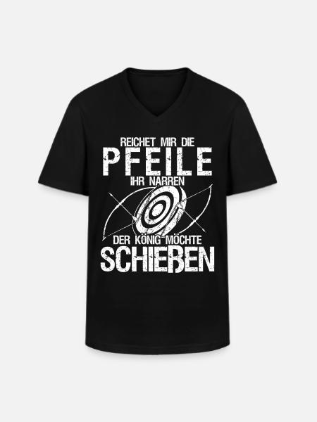 Recurvebogen Langbogen Bogenschießen - Männer-T-Shirt mit V-Ausschnitt - Schwarz