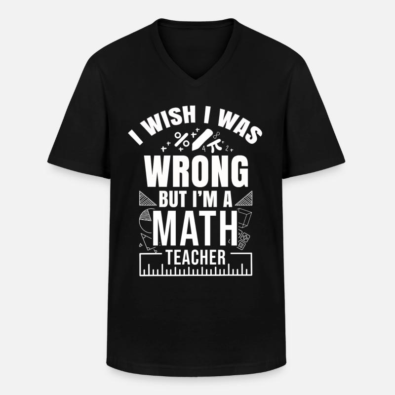 Mathe - Männer-T-Shirt mit V-Ausschnitt - Schwarz