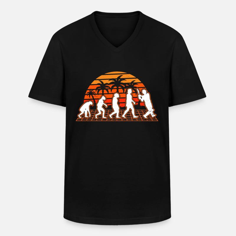 Cricket Evolution Sunset Cricketer - T-shirt col V Homme - noir