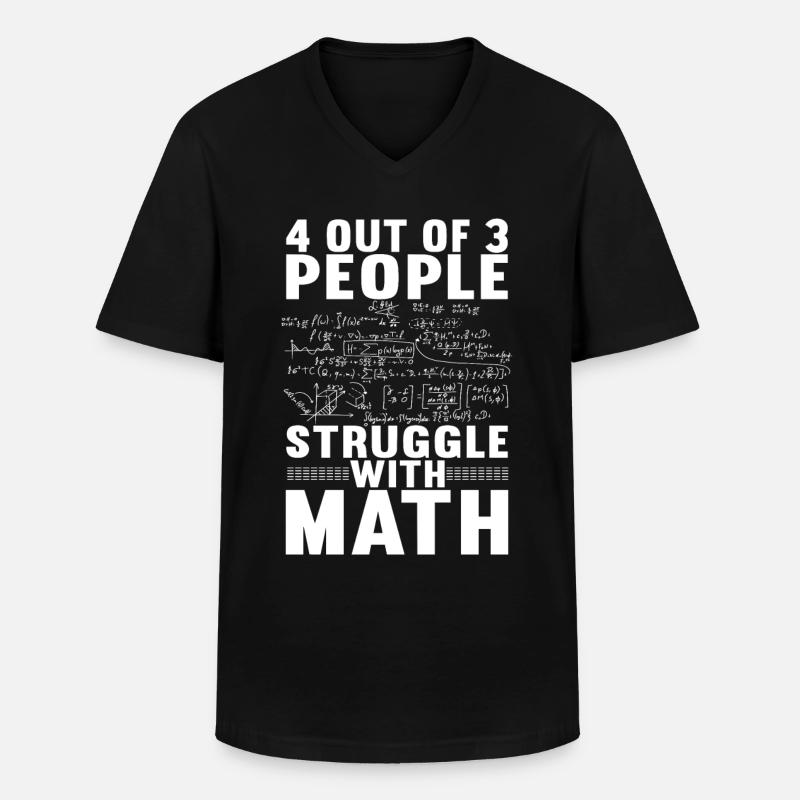 Lehrer Mathe Mathelehrer - Männer-T-Shirt mit V-Ausschnitt - Schwarz