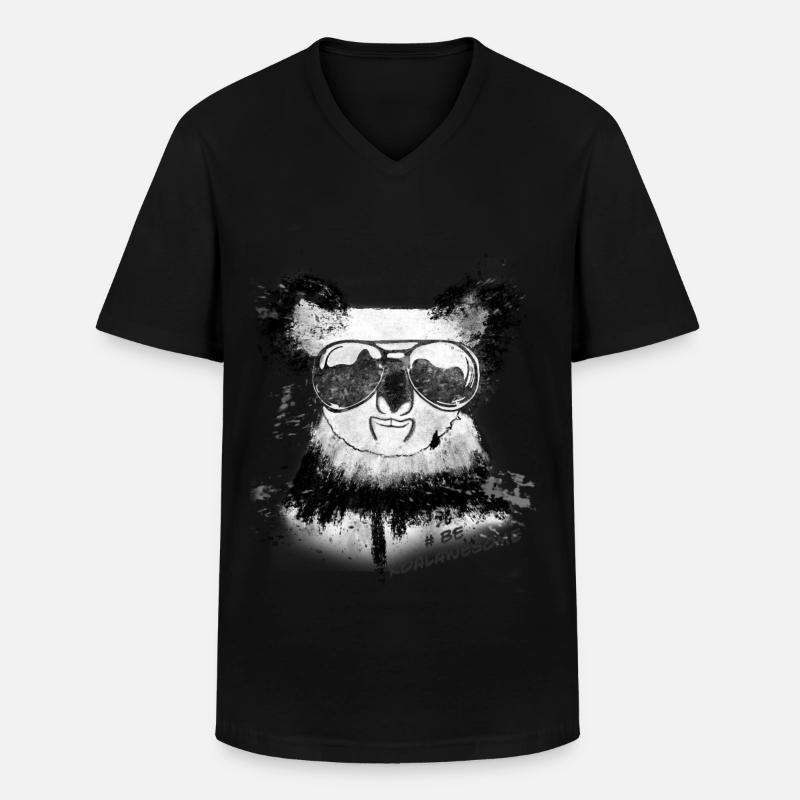 Koala #Cool - Männer-T-Shirt mit V-Ausschnitt - Schwarz