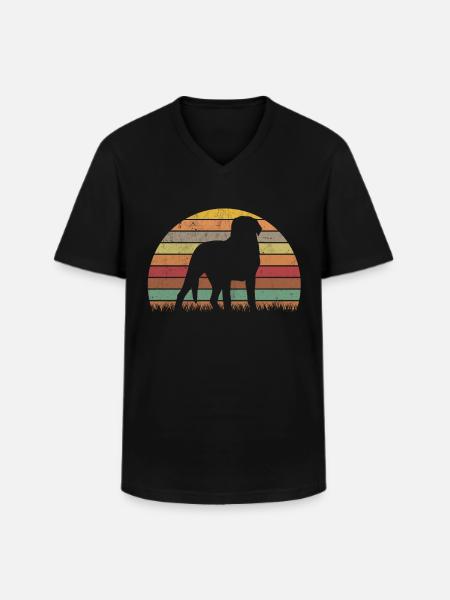 Großer Schweizer Sennenhund - Männer-T-Shirt mit V-Ausschnitt - Schwarz