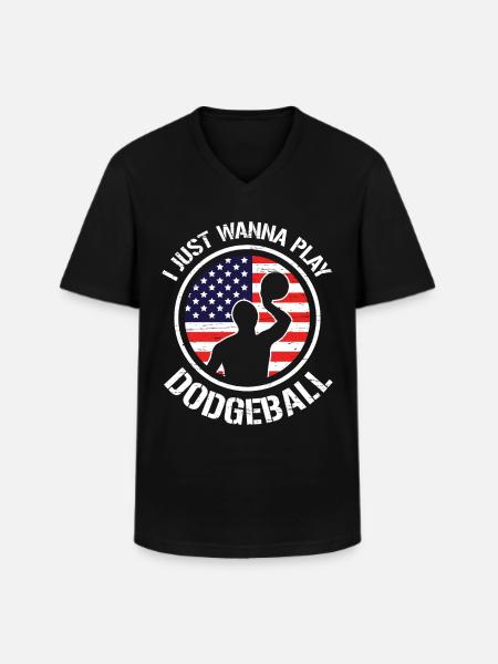 Funny Dodgeball Dodgeball - Men's V-Neck T-Shirt - black