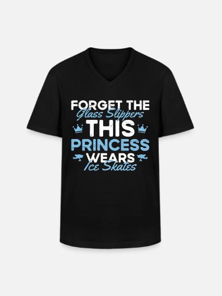 Figure Skating And Ice Skating - Men's V-Neck T-Shirt - black