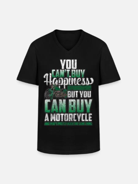 Motorcycle Husqvarna - Men's V-Neck T-Shirt - black