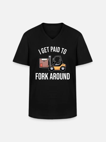 Staplerfahrer Gabelstaplerfahrer Stapler Spruch - Männer-T-Shirt mit V-Ausschnitt - Schwarz