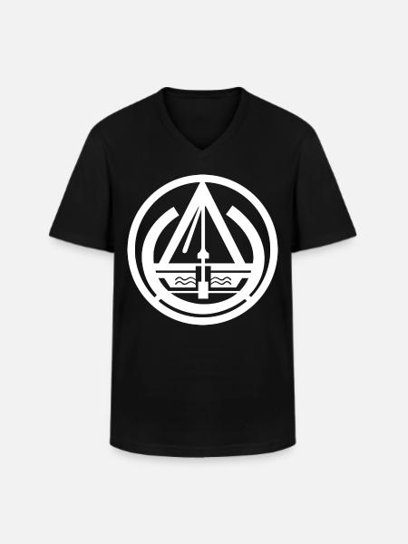 Signe de guilde Brunnenbauer - T-shirt col V Homme - noir
