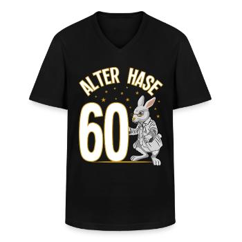 60 Geburtstag Geschenke lustig 60. Geburtstag Mann - Männer-T-Shirt mit V-Ausschnitt - Schwarz - Vorne - AI Model Male 178 dark (178cm)