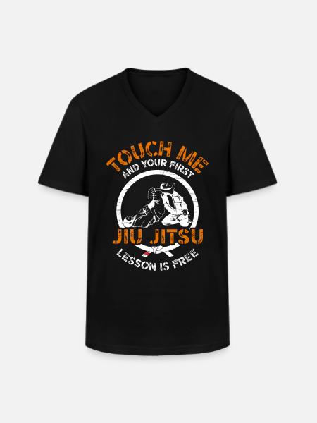 BJJ Braziliaanse Jiu Jitsu Jiu Jitsu Vechter - Klassiek mannen T-shirt met V-hals - zwart