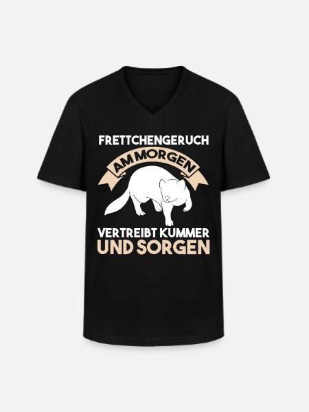 Frettchen - Männer-T-Shirt mit V-Ausschnitt - Schwarz