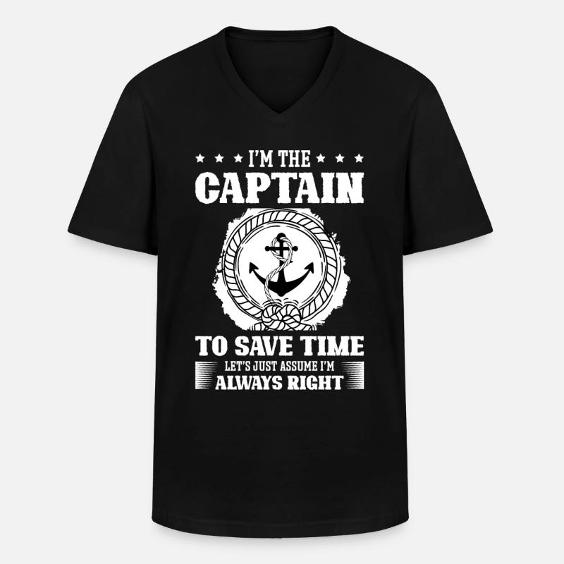 Bootfahren für ein Bootsfächerbootfahren - Männer-T-Shirt mit V-Ausschnitt - Schwarz
