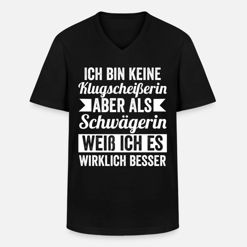 Schwägerin - Männer-T-Shirt mit V-Ausschnitt - Schwarz