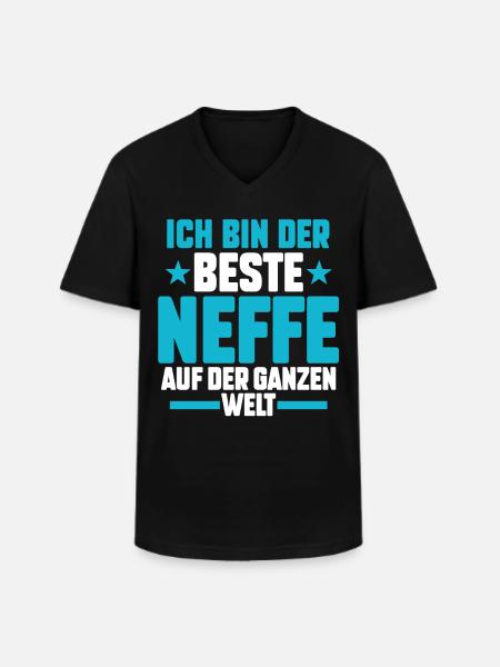 Bester Neffe der Welt - Männer-T-Shirt mit V-Ausschnitt - Schwarz