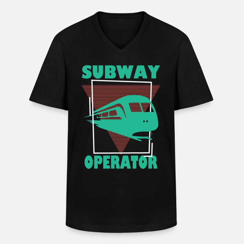 SUBWAY, SUBWAY PRESENT, SUBWAYS - Men's V-Neck T-Shirt - black