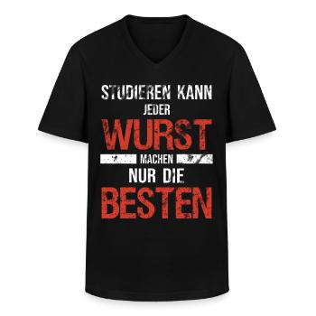 Metzger Fleischer Hobby Wursten Arbeit Beruf - Männer-T-Shirt mit V-Ausschnitt - Schwarz - Vorne - AI Model Male 178 dark (178cm)