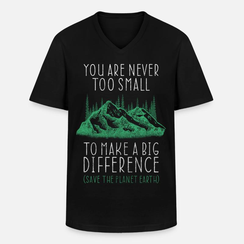 Naturschutz Planet Ozean - Männer-T-Shirt mit V-Ausschnitt - Schwarz