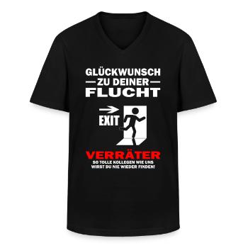 Alles Gute Verräter - Jobwechsel Abschiedsgeschenk - Männer-T-Shirt mit V-Ausschnitt - Schwarz - Vorne - AI Model Male 178 dark (178cm)