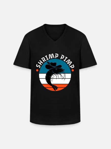 Shrimp Pimp - Men's V-Neck T-Shirt - black