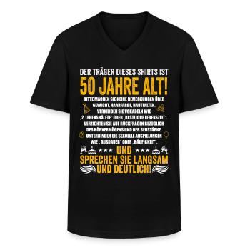 50. Geburtstag lustige Geschenke Männer 50 Jahre - Männer-T-Shirt mit V-Ausschnitt - Schwarz - Vorne - AI Model Male 178 dark (178cm)