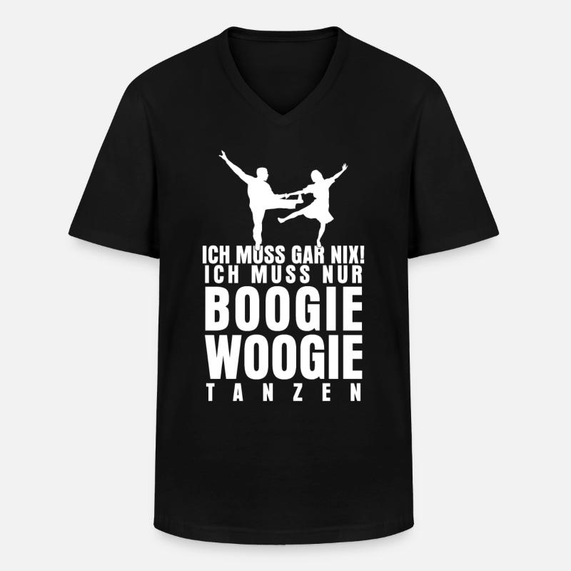 Boogie Woogie Spruch Witz Tänzer - Männer-T-Shirt mit V-Ausschnitt - Schwarz