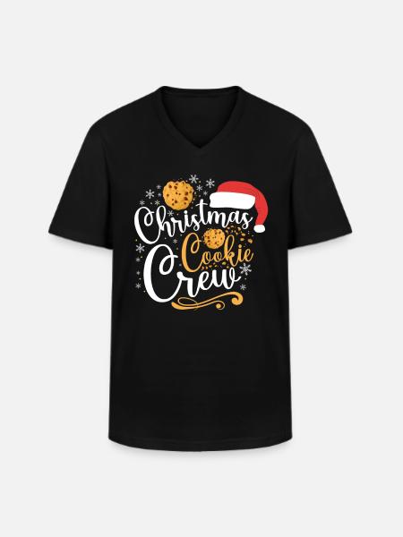 Bake Baking Christmas Cookie Crew - Men's V-Neck T-Shirt - black