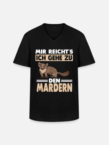 Marder - Männer-T-Shirt mit V-Ausschnitt - Schwarz