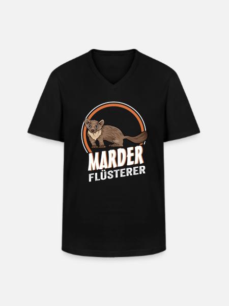 Marder Flüsterer - Männer-T-Shirt mit V-Ausschnitt - Schwarz